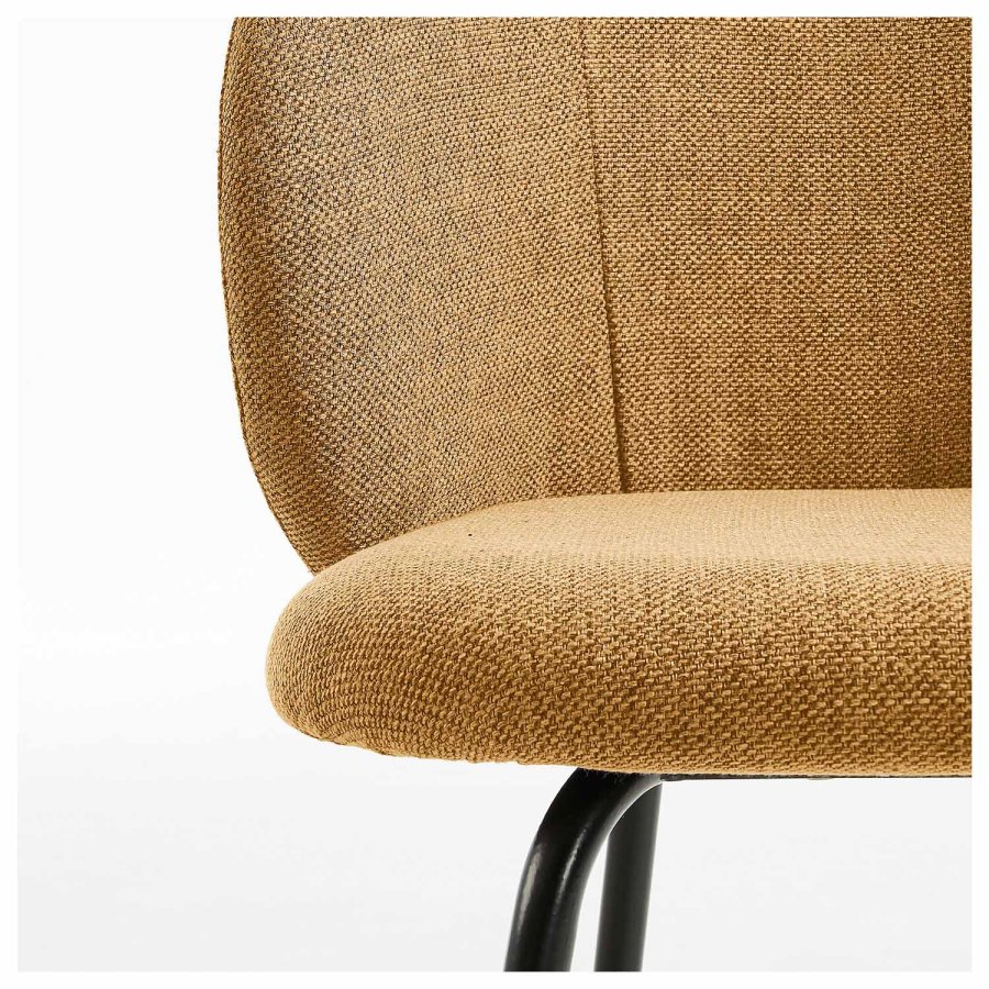 KAVE HOME Minna spisestol - sennepsgult stoff og metall