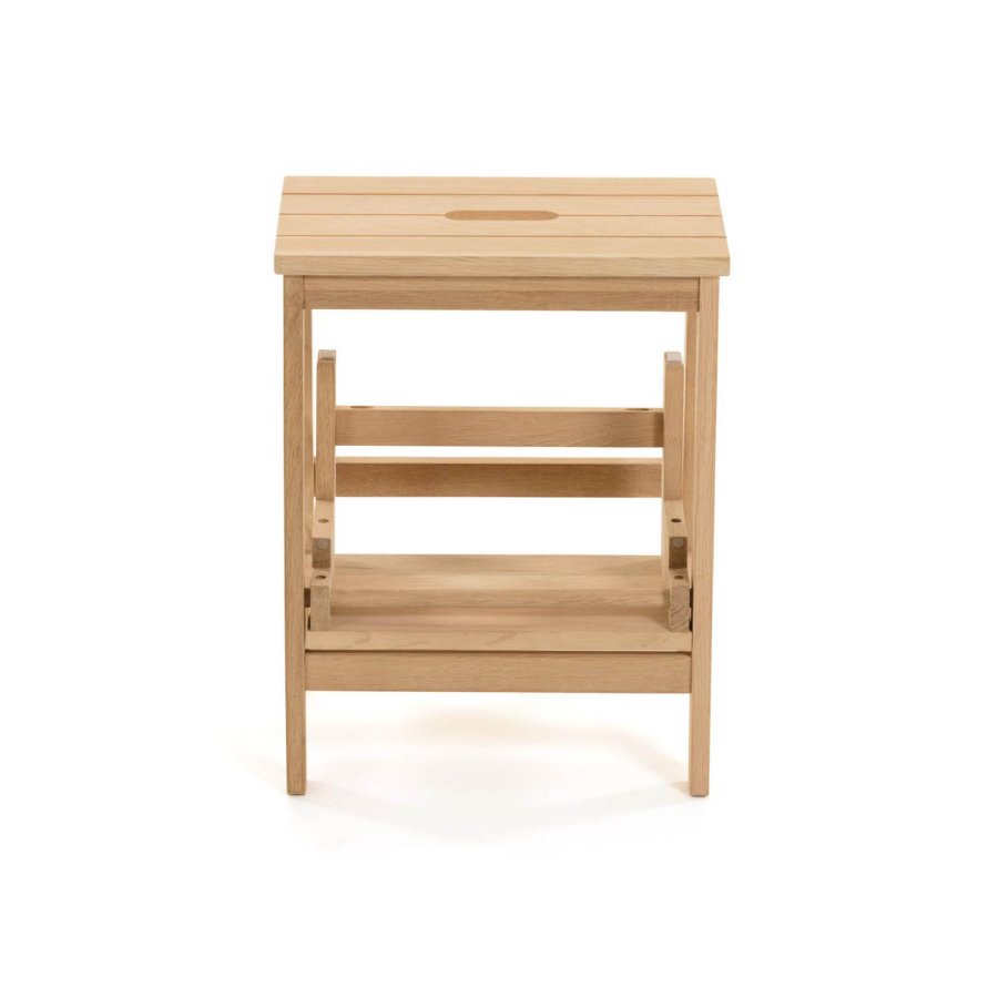 KAVE HOME rektangulr Nell fotskammel med trinn - naturlig bjrketre