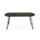 KAVE HOME rektangulrt Norfort spisebord med uttrekk - svart tre og metall (170(320)x100) 