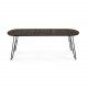 KAVE HOME rektangulrt Norfort spisebord med uttrekk - svart tre og metall (170(320)x100) 