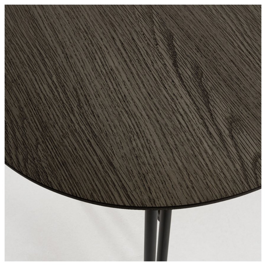 KAVE HOME rektangulrt Norfort spisebord med uttrekk - svart tre og metall (170(320)x100) 