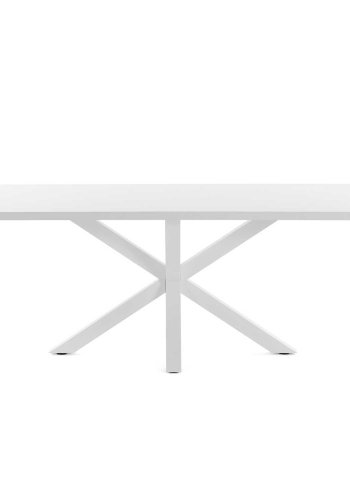 KAVE HOME rektangulr Arya spisebord - hvid melamin og stl (160x100) - OUTLET
