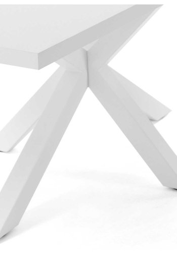 KAVE HOME rektangulrt Arya spisebord - hvit melamin og stl (160x100)