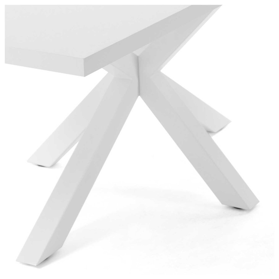 KAVE HOME rektangulrt Arya spisebord - hvit melamin og stl (160x100)