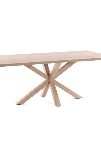 KAVE HOME rektangulrt Arya spisebord - naturlig melamin og stl (160x100