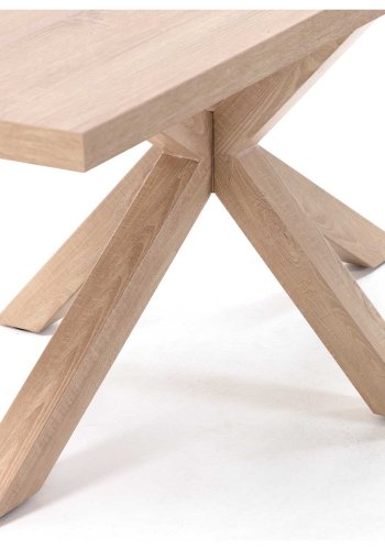 KAVE HOME rektangulrt Arya spisebord - naturlig melamin og stl (160x100