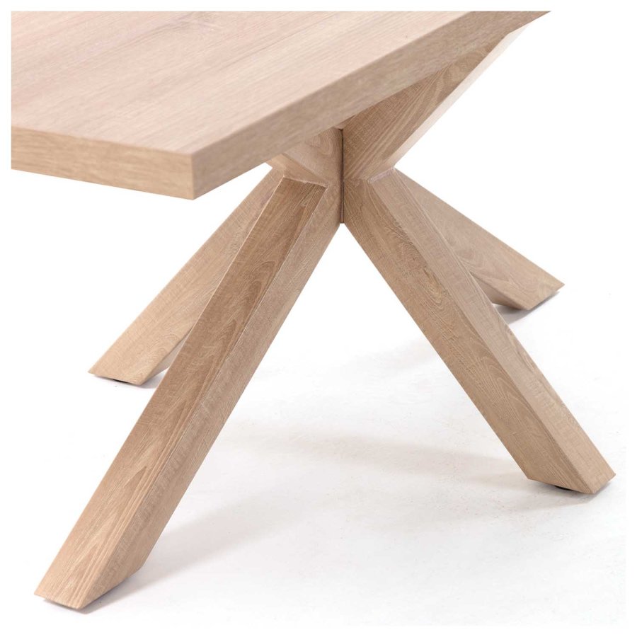 KAVE HOME rektangulrt Arya spisebord - naturlig melamin og stl (160x100