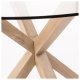 KAVE HOME rundt Arya spisebord - klart glass og naturstl (119)