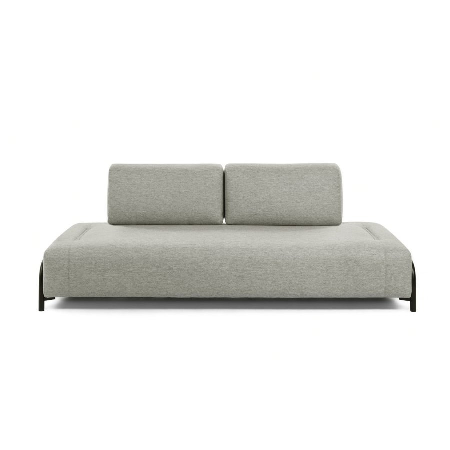 KAVE HOME Compo 3-seters sofa - beige stoff og metall 