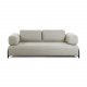 KAVE HOME Compo 3-seters sofa - beige stoff og metall 