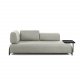 KAVE HOME Compo 3-manns sofa med stort brett - beige stoff og metall 