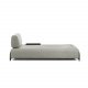 KAVE HOME Compo 3-manns sofa med lite brett - beige stoff og metall