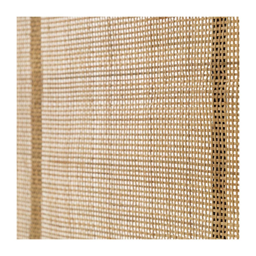 KAVE HOME rektangulr svart Lalita sengegavl - naturlig og svart naturfiber (120x170)