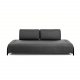KAVE HOME Compo 3-seters sofa - mrkegr stoff og metall