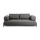 KAVE HOME Compo 3-seters sofa - mrkegr stoff og metall