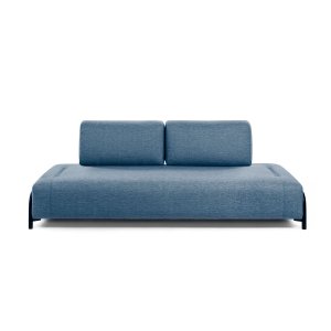 KAVE HOME Compo 3 pers. sofa - bl stof og metal 