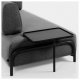 KAVE HOME Compo 3 pers. sofa m. stor bakke - m�rkegr� stof og metal