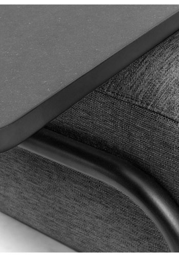 KAVE HOME Compo 3 pers. sofa m. stor bakke - m�rkegr� stof og metal