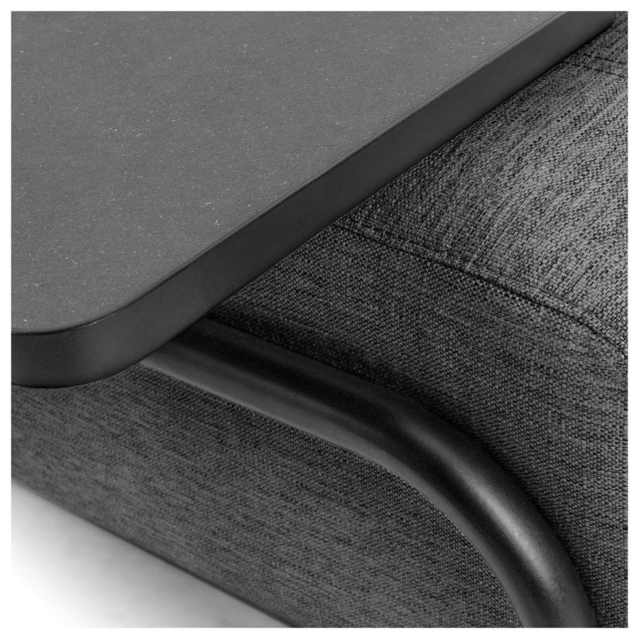 KAVE HOME Compo 3 pers. sofa m. stor bakke - m�rkegr� stof og metal