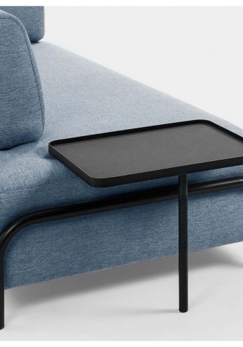 KAVE HOME Compo 3 pers. sofa m. stor bakke - bl� stof og metal 