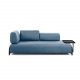 KAVE HOME Compo 3 pers. sofa m. stor bakke - bl� stof og metal 