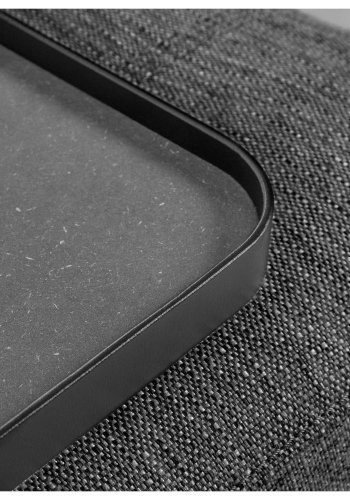 KAVE HOME Compo 3 pers. sofa m. lille bakke - m�rkegr� stof og metal