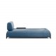 KAVE HOME Compo 3 pers. sofa m. lille bakke - bl� stof og metal