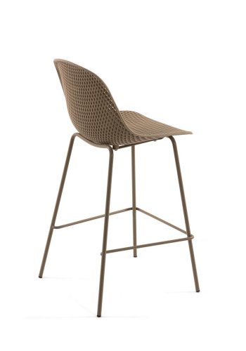 KAVE HOME Quinby barkrakk med ryggsttte og fotsttte - beige plast og metall