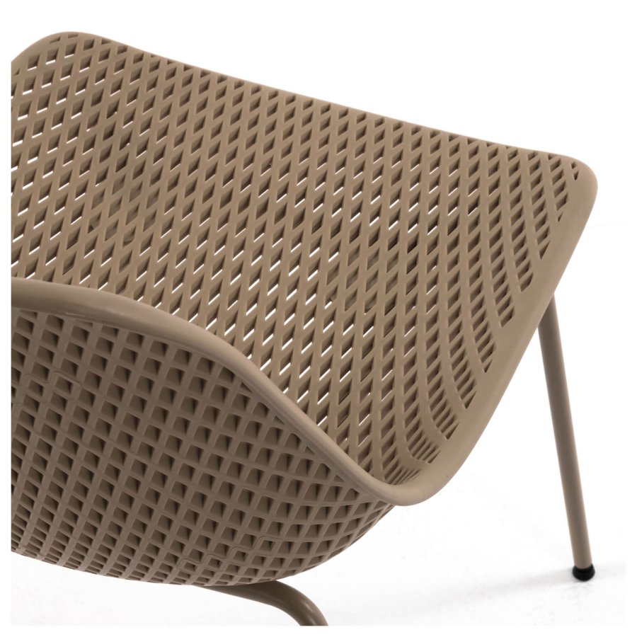 KAVE HOME Quinby spisestol - beige plast og metal