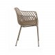 KAVE HOME Quinn spisestuestol med armlener - beige plast og metall