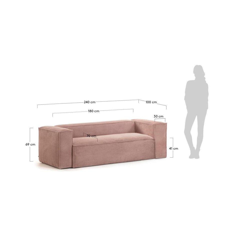 KAVE HOME Blok 3 pers. sofa - lyser�d fl�jl 