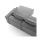 KAVE HOME Block 3-manns sofa med h�yre sjeselong - gr� fl�yel 