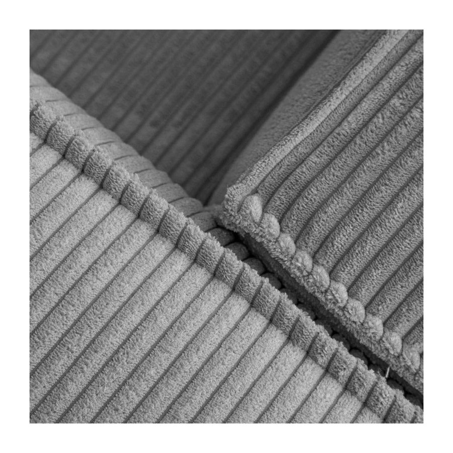 KAVE HOME Block 3-manns sofa med h�yre sjeselong - gr� fl�yel 