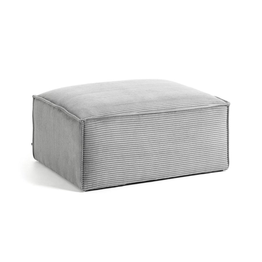 KAVE HOME rektangul�r Blok puff - m�rkegr� fl�yel (90x70)