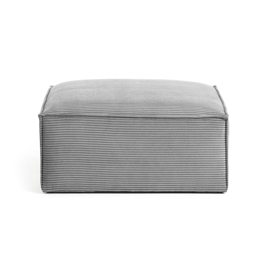 KAVE HOME rektangul�r Blok puff - m�rkegr� fl�yel (90x70)