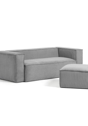 KAVE HOME rektangul�r Blok puff - m�rkegr� fl�yel (90x70)