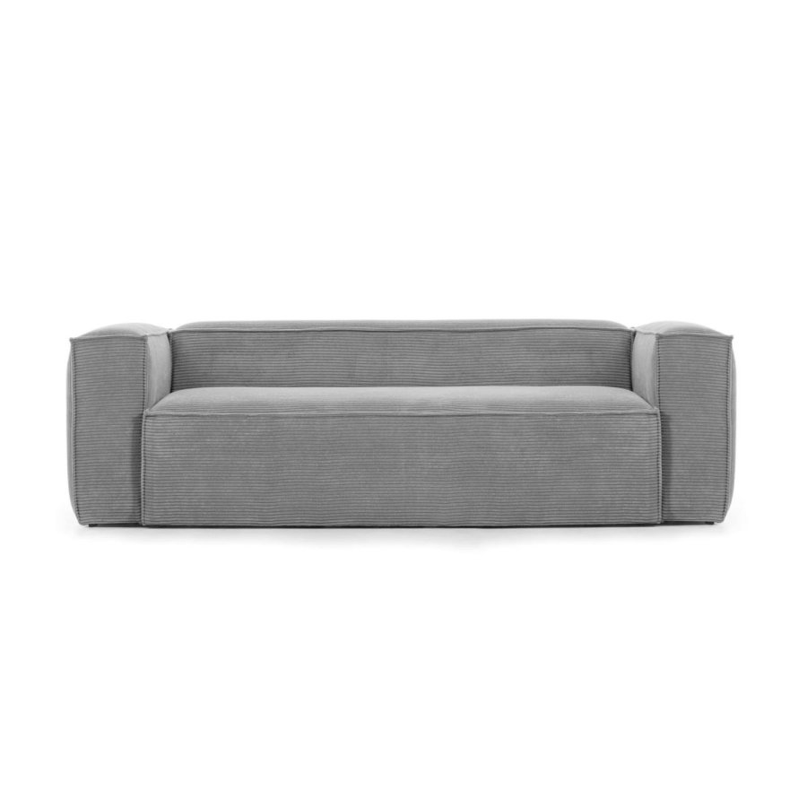 KAVE HOME Block 3-seters sofa - gr� fl�yel 