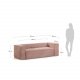 KAVE HOME Blok 2-manns sofa - rosa fl�yel 