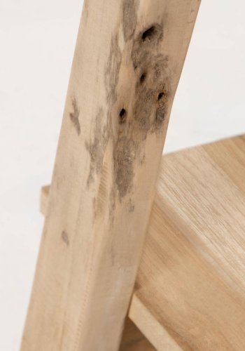 KAVE HOME rektangulr Safara benk, m. hylle - naturlig resirkulert teak (100x32)