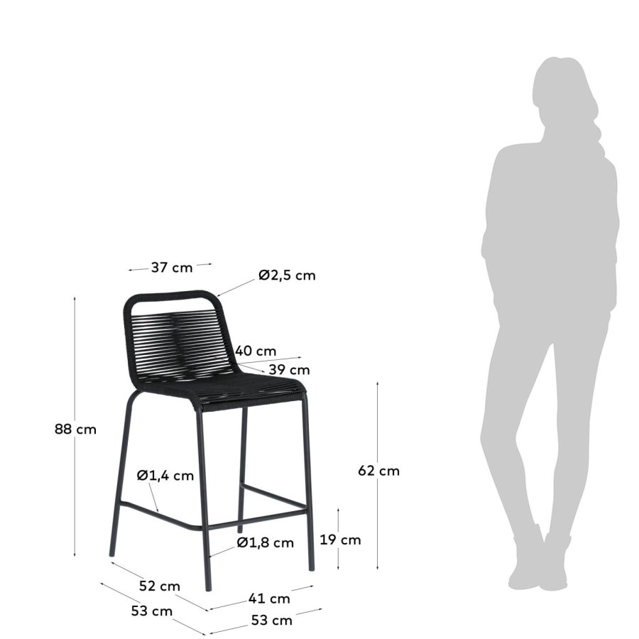 KAVE HOME Black Glenville barkrakk for hagen, m. ryggsttte og fotsttte - stl (88cm)