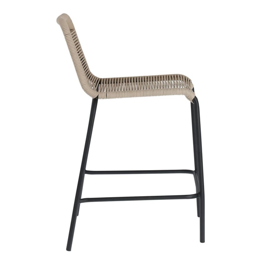 KAVE HOME Beige Glenville barkrakk for hagen, med ryggsttte og fotsttte - stl (88cm)