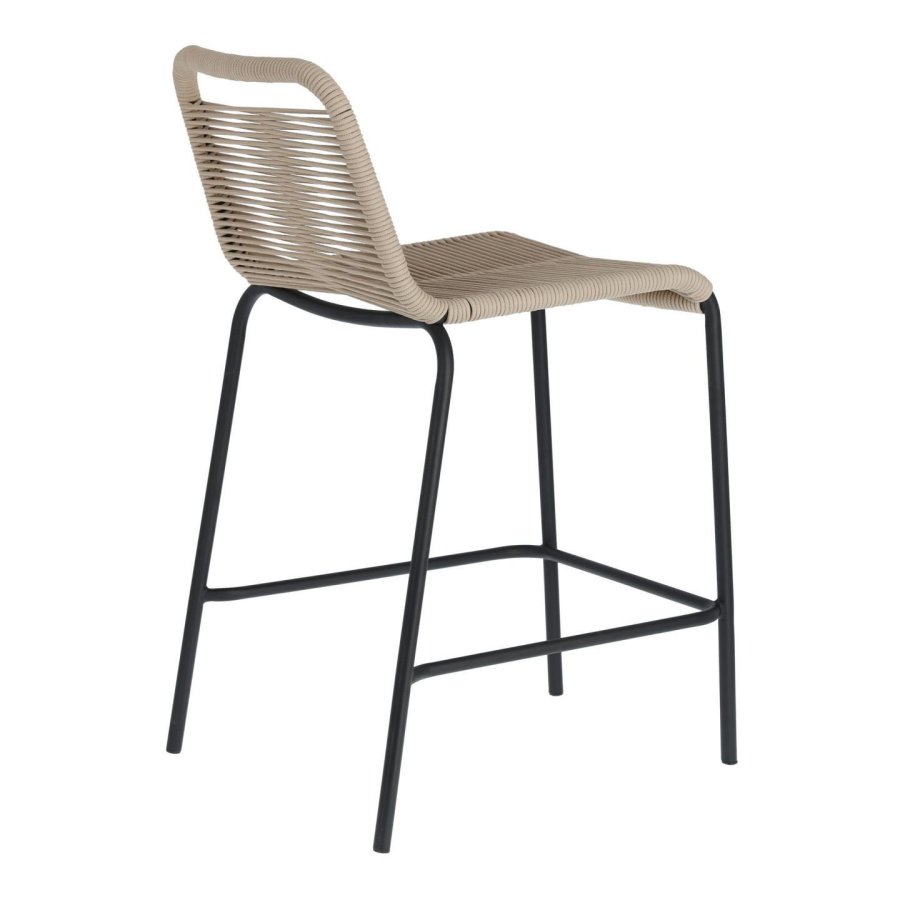 KAVE HOME Beige Glenville barkrakk for hagen, med ryggsttte og fotsttte - stl (88cm)