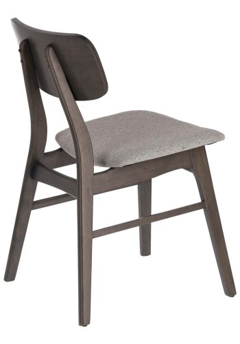 KAVE HOME Selia matbordsstol - ljusgr�tt tyg, m&ouml;rkbrunt askfan&eacute;r och gummitr&auml;