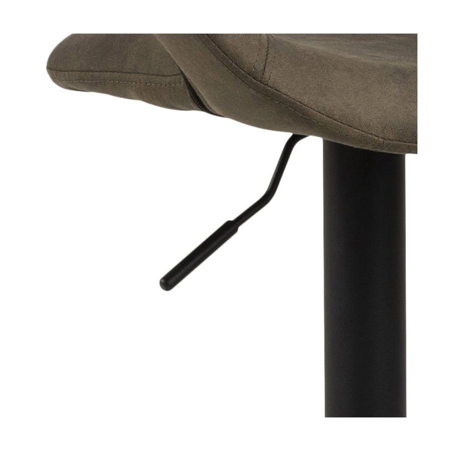 ACT NORDIC Grace barstol - olivengrn/sort stof/metal, m. trompetfod