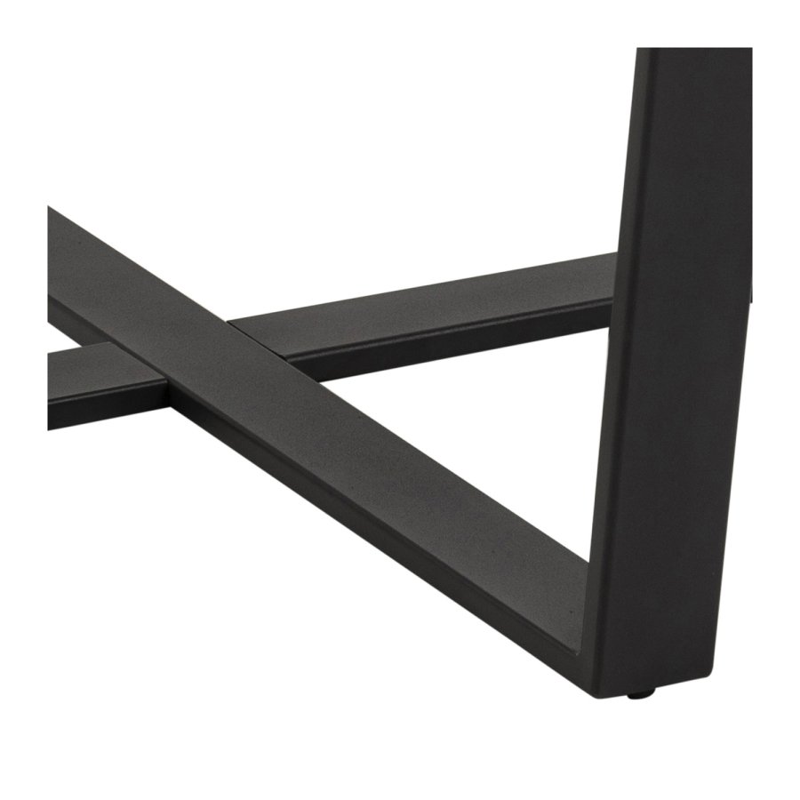 ACT NORDIC Amble rund spisebord - brun melamin og sort metal (110)