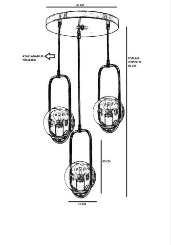 LUMI Moulins lysekrone -846STL2889