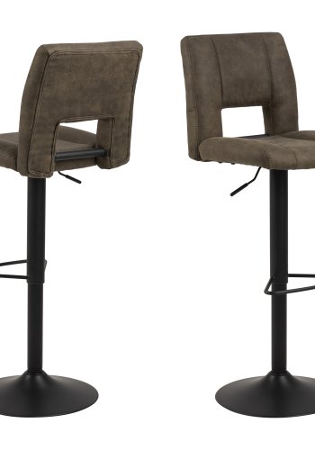 ACT NORDIC Sylvia Barhocker - olivgrün/schwarzer Stoff/Metall, mit Trompetenfuß