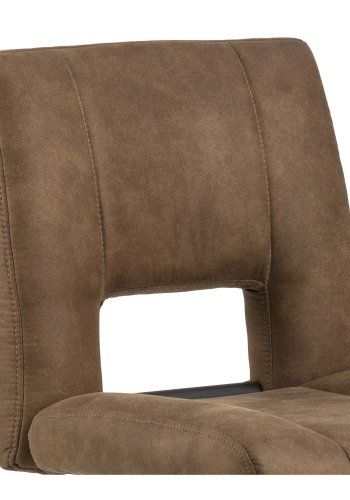 ACT NORDIC Sylvia Barhocker - hellbraun/schwarzer Stoff/Metall, mit Trompetenfuß 