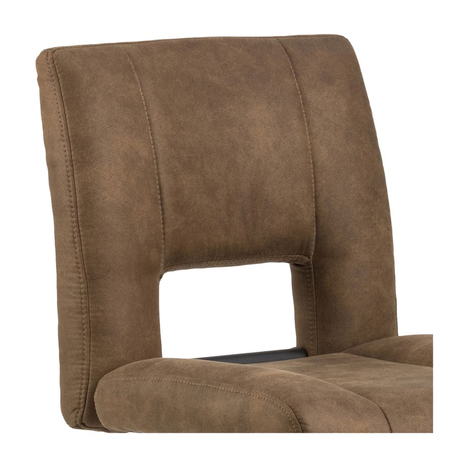 ACT NORDIC Sylvia Barhocker - hellbraun/schwarzer Stoff/Metall, mit Trompetenfuß 