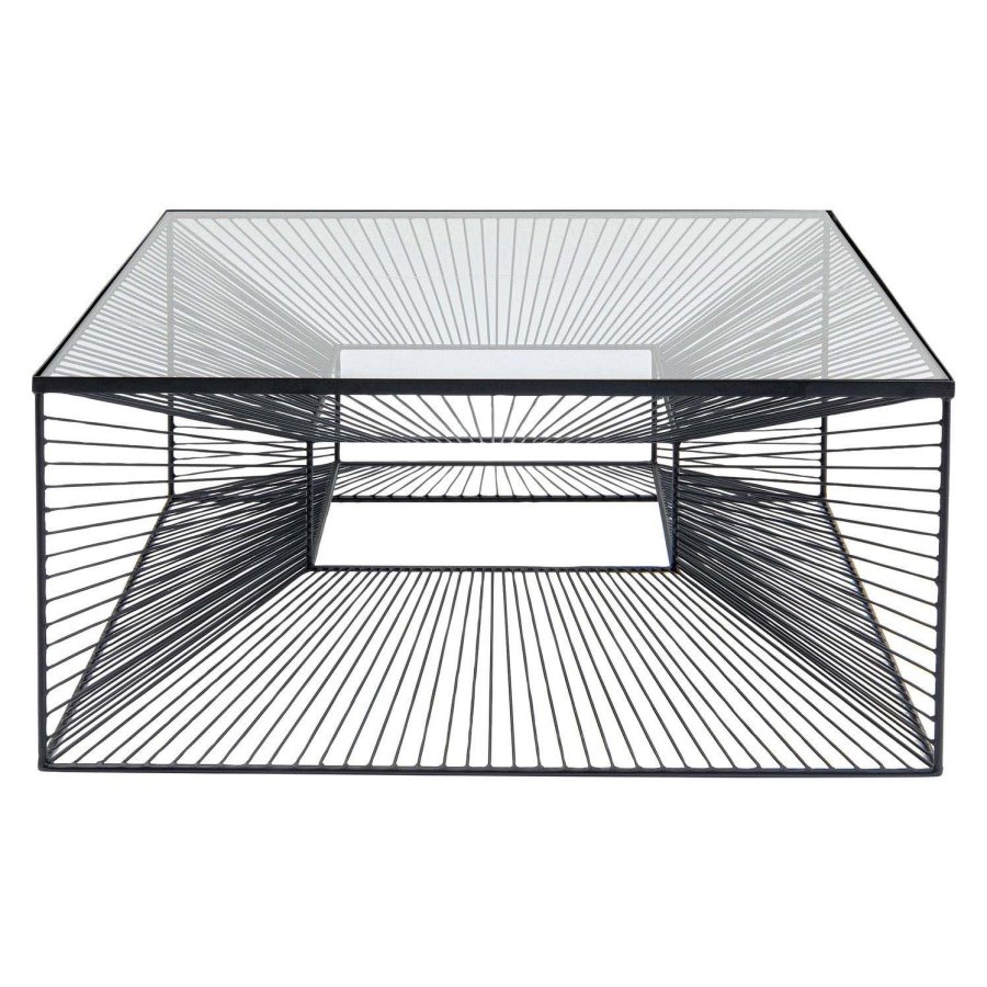 KARE DESIGN kvadratisk Dimension sofabord - glas og stl (80x80)